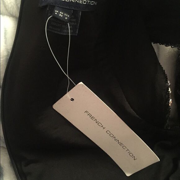 Brand New French Connection full Sequin dress 0 xs - Picture 3 of 6